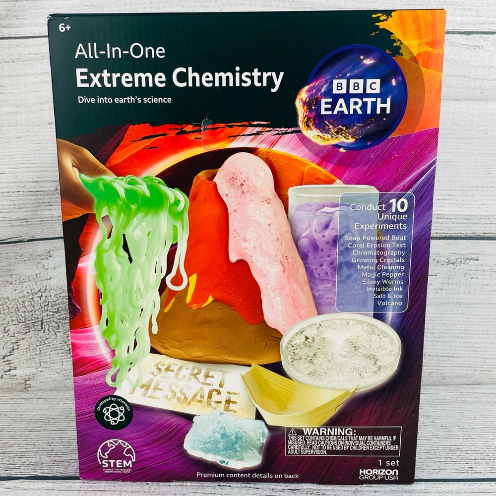BBC Earth All In One Extreme Chemistry Science Kit W/ 10 Experiments NEW